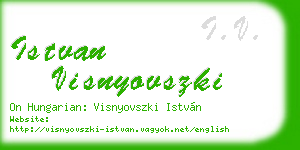 istvan visnyovszki business card