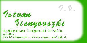 istvan visnyovszki business card